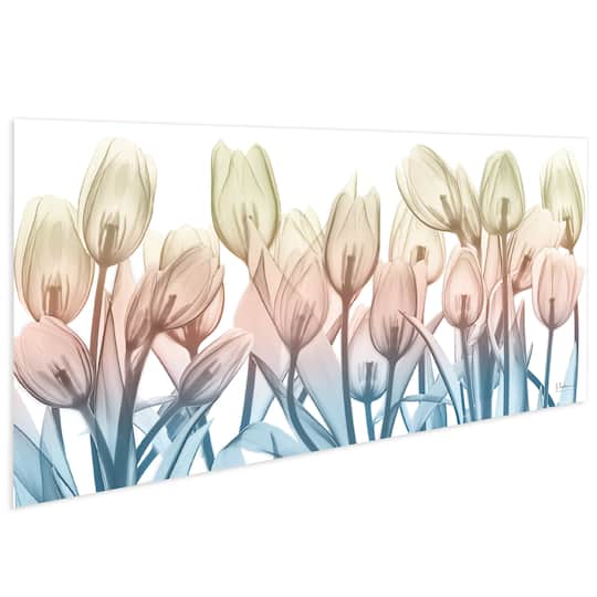 Empire Art Direct 24" x 63" Spring Blooms Frameless Free Floating Printed Tempered Glass Wall Art